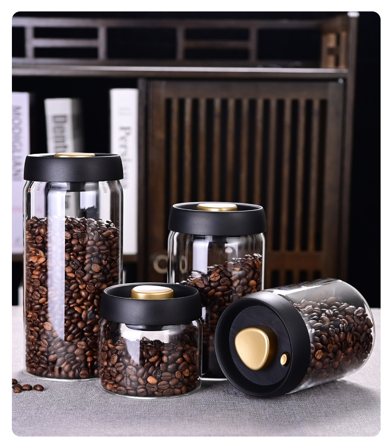 Food Storage Jar Glass - Pote de Armazenamento para Grãos de
