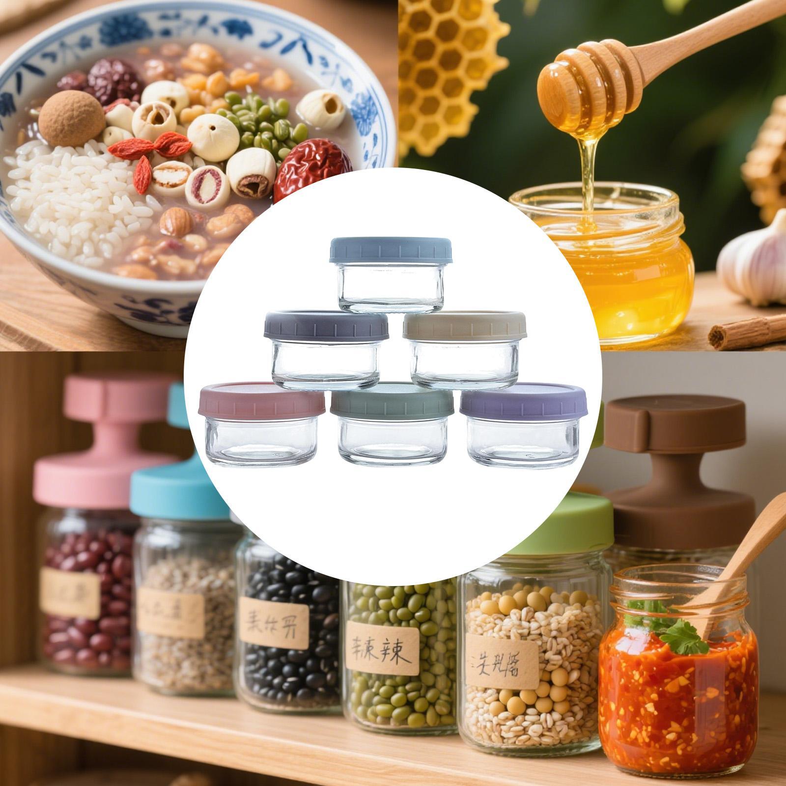 Food Storage Set Glass - Mini Potes de Vidro com Tampas