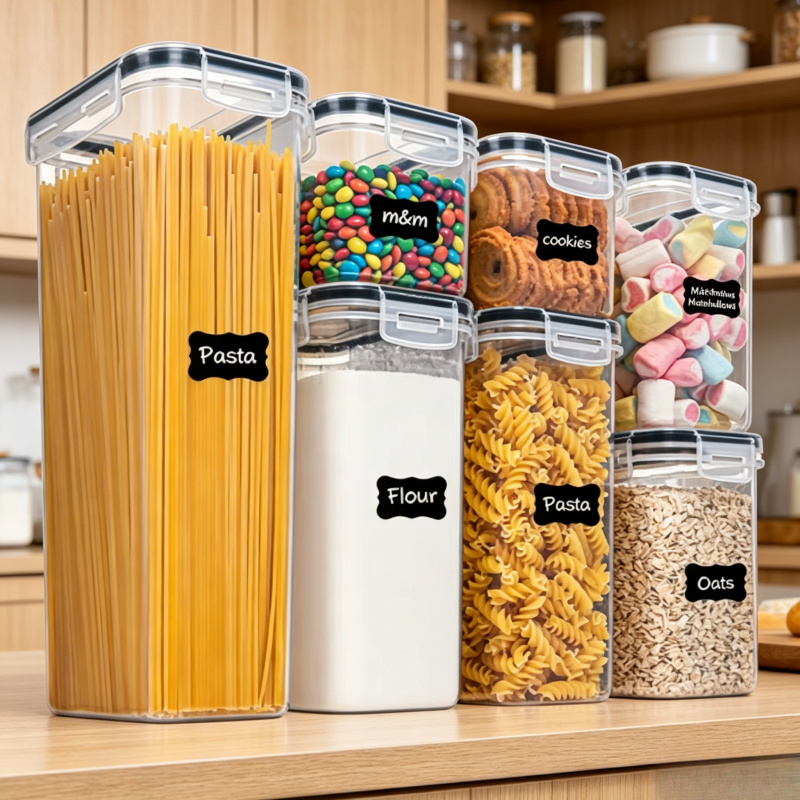 Food Storage Kitchen Container Set - Conjunto de 7 Recipientes para Armazenamento