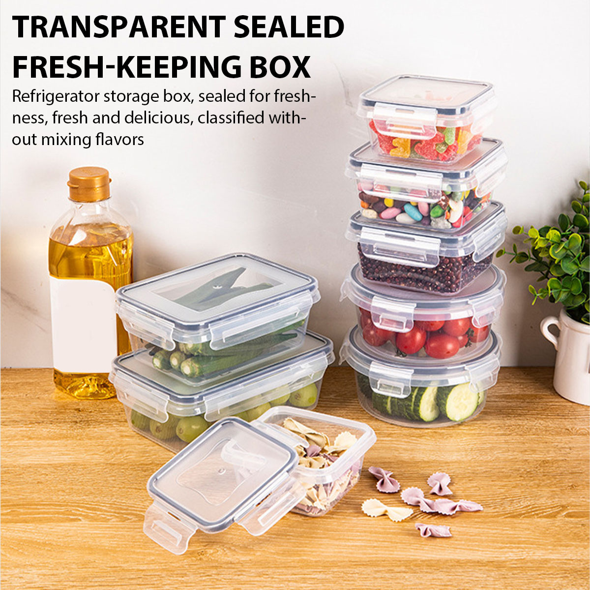 Food Storage Kitchen Container Set - 24 pçs/set caixa de armazenamento de