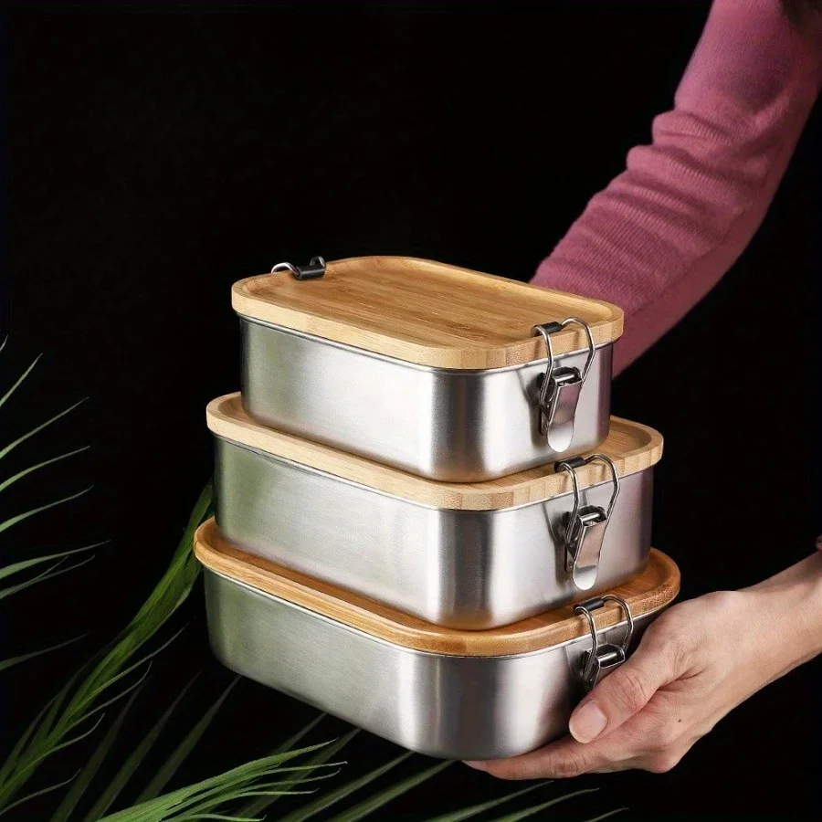 Food Storage Order - Nova Lancheira de Aço Inoxidável 304
