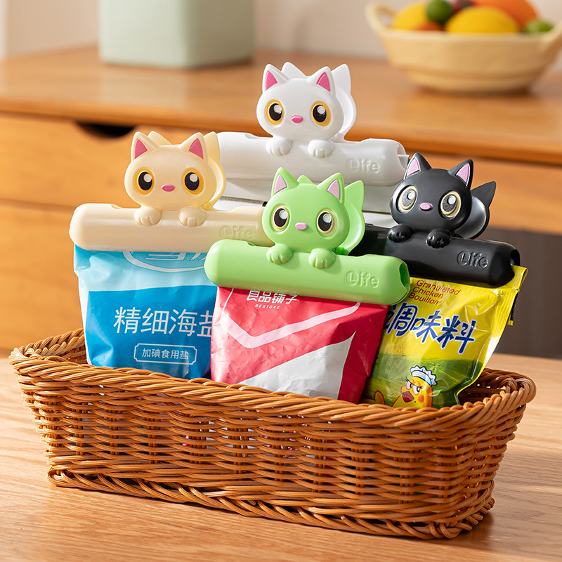 Food Storage Zip Lock Bags - Clipes de Vedação Multiuso para Gatos,