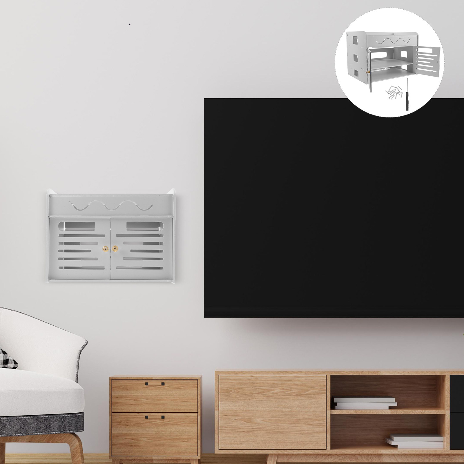 Food Storage Organizer - Caixa Organizadora de Roteador WiFi de