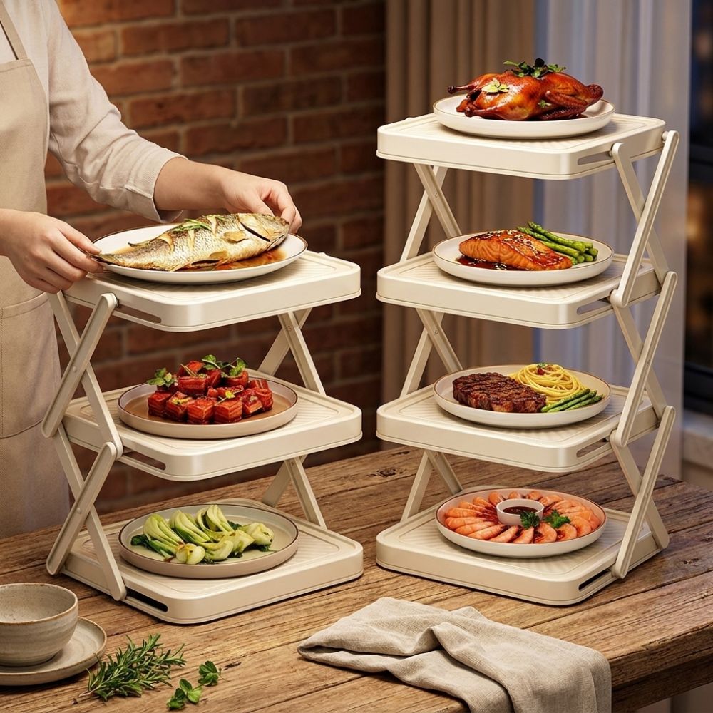 Food Storage And Preparation - Suporte de Armazenamento de Alimentos Dobrável