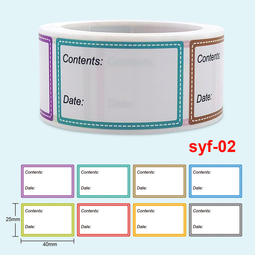Food Storage Labels - Data segura catálogo de alimentos armazenamento