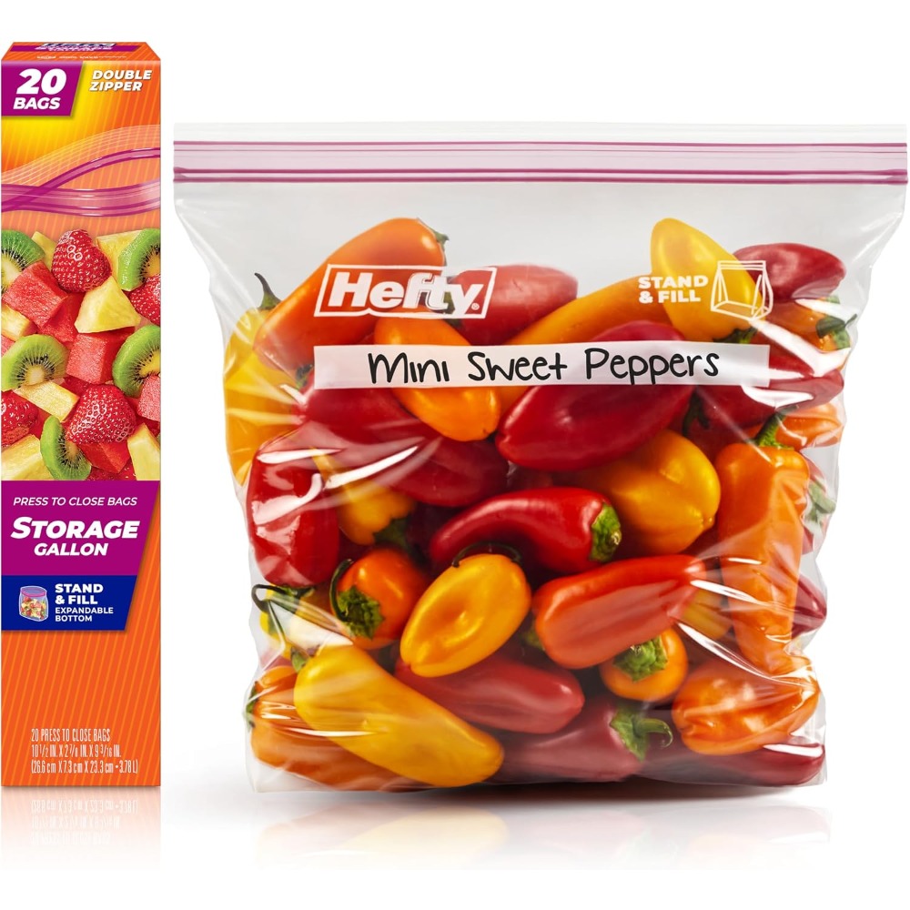 Food Storage Plastic Bag - Sacos Plásticos Reutilizáveis com Fecho Zip