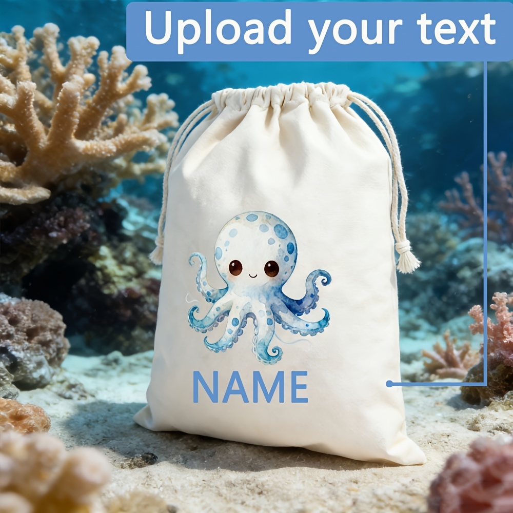 Food Storage Name - Saco de Cordão Personalizado com Nome
