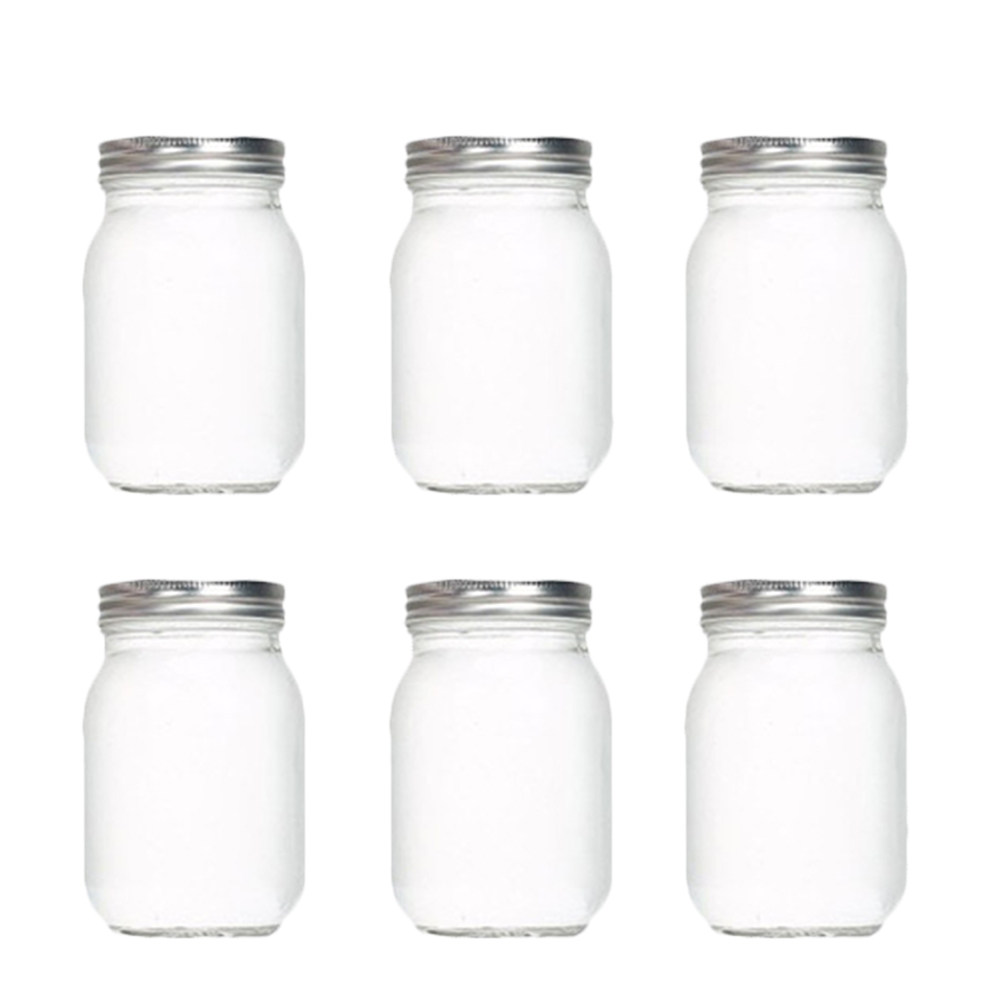 Food Storage Jar Glass - Conjunto de 6 Frascos de Vidro