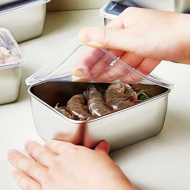 Food Storage And Preparation - Aço inoxidável Frigorífico Food Storage Box