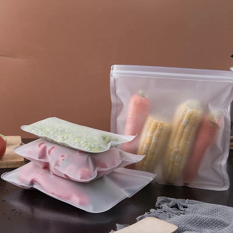Food Storage Zip Lock Bags - Sacos de silicone para armazenamento de