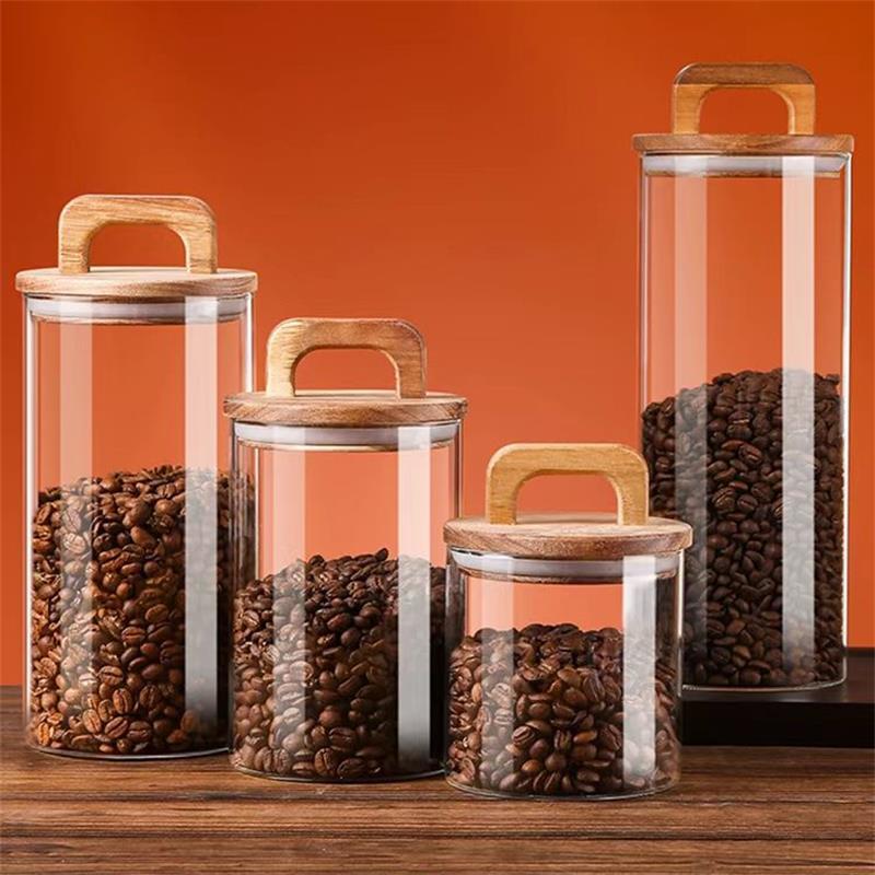 Food Storage Jar Glass - Frasco de vidro transparente com tampa