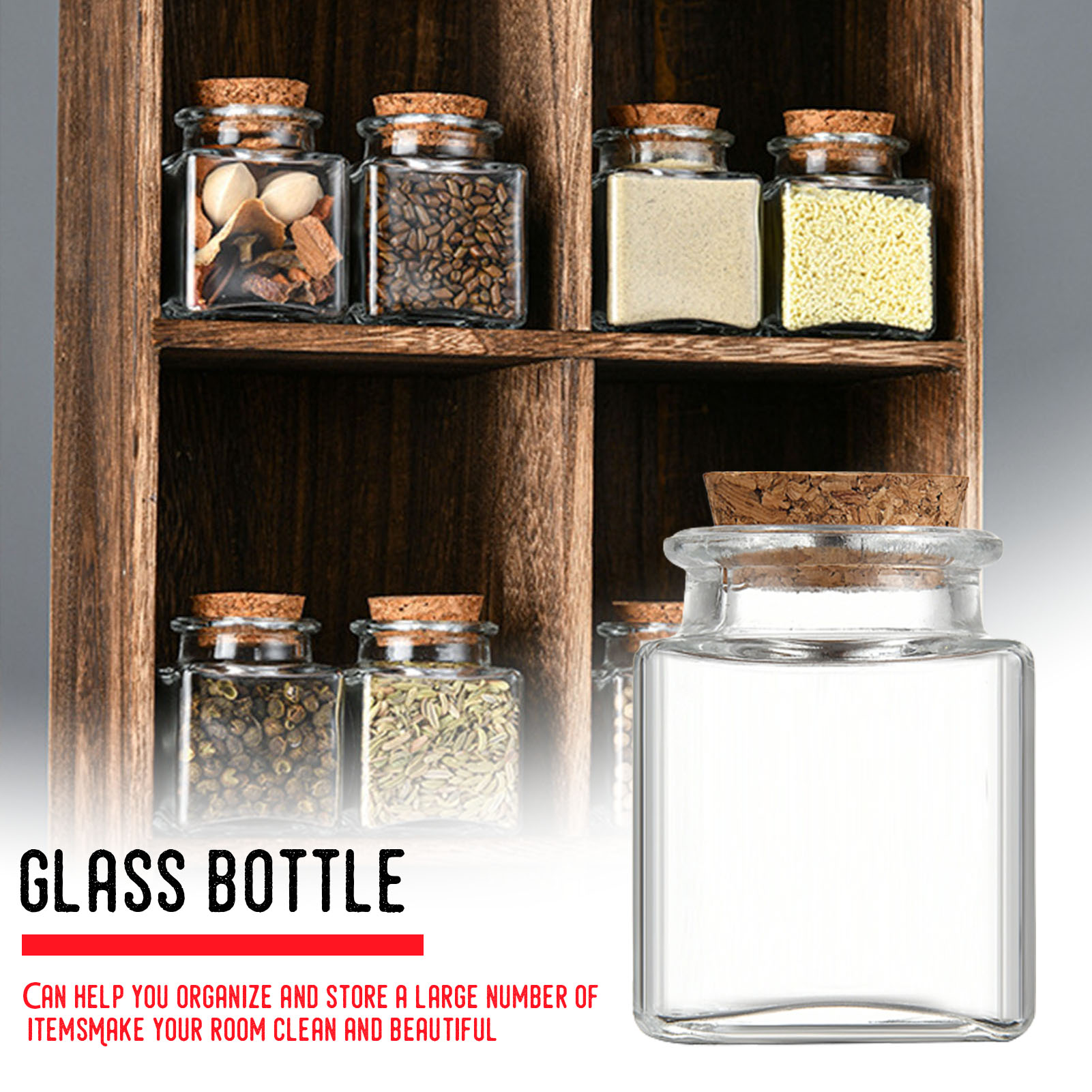 Food Storage Jar Glass - 1/5/10 pçs frascos de armazenamento de