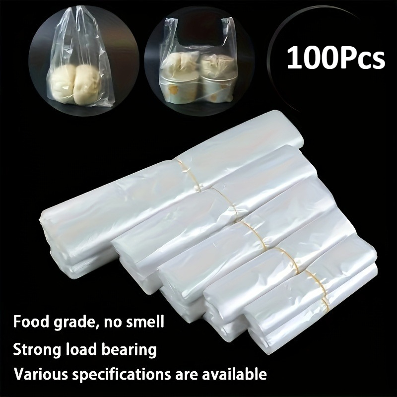 Food Storage Plastic Bag - 100 Peças de Sacos Plásticos Transparentes