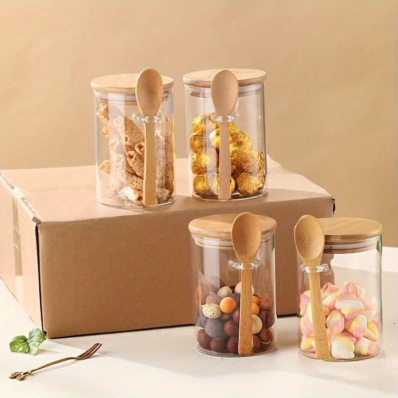 Food Storage Set Glass - Frasco de doces de 280ml, frasco