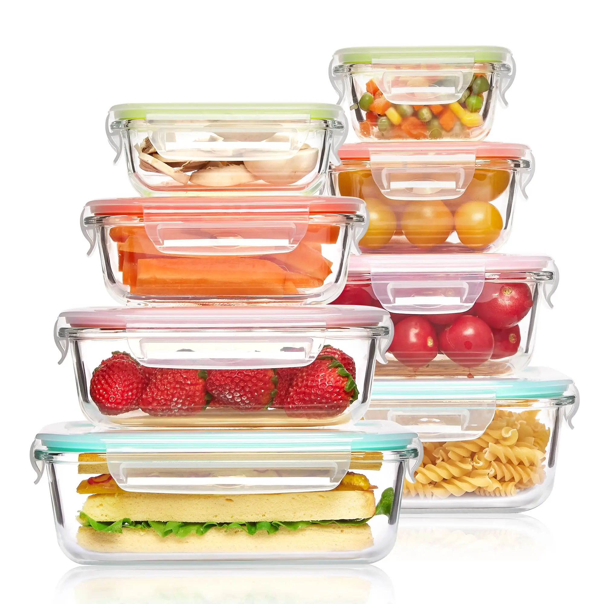 Food Storage Glass Containers - Lancheira de vidro, recipientes para armazenamento