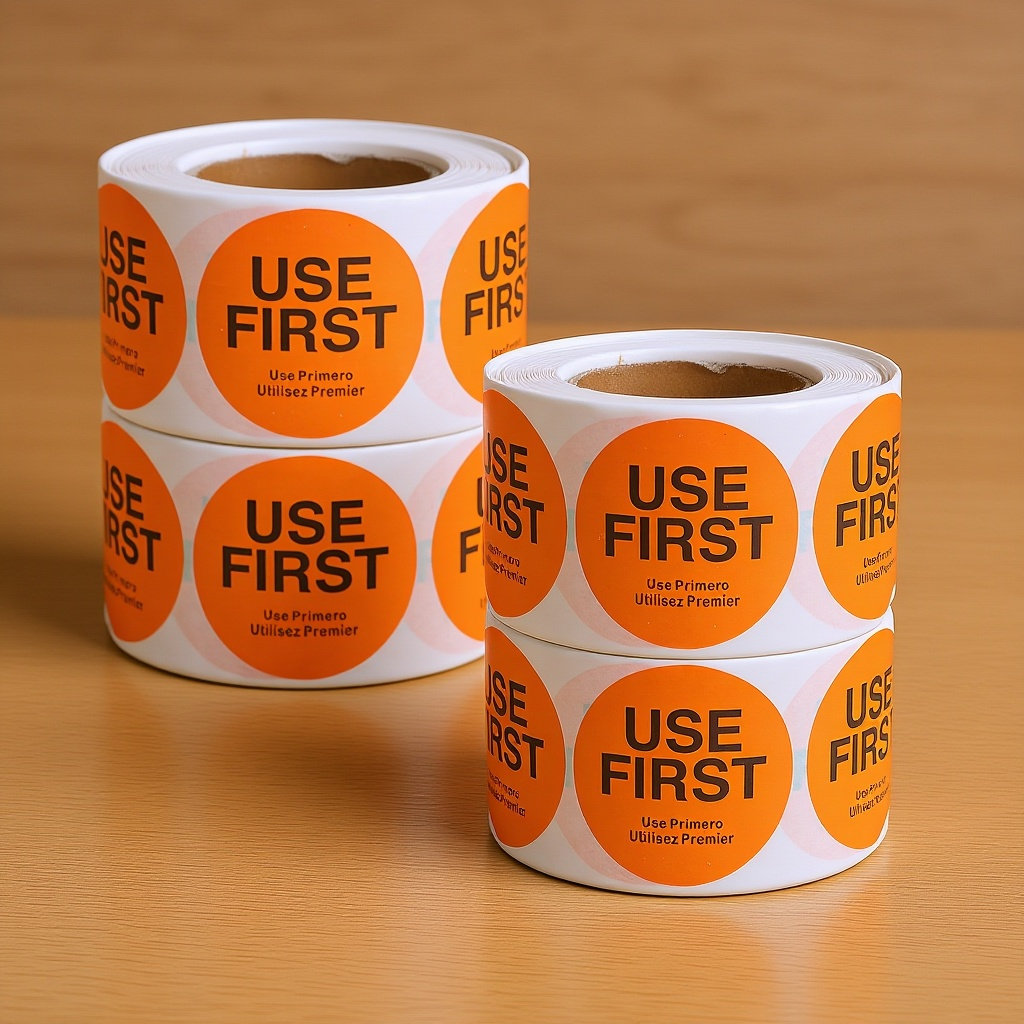 Food Storage Labels - 4 Rolos de Etiquetas Adesivas para