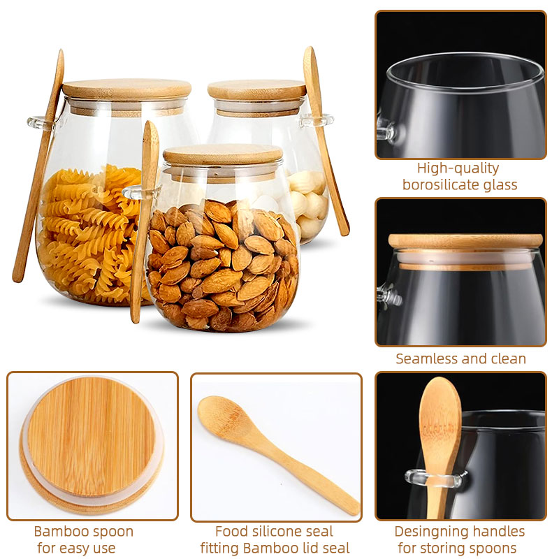 Frasco de vidro selado de 34 o - Food Storage Set Glass avaliação e preço