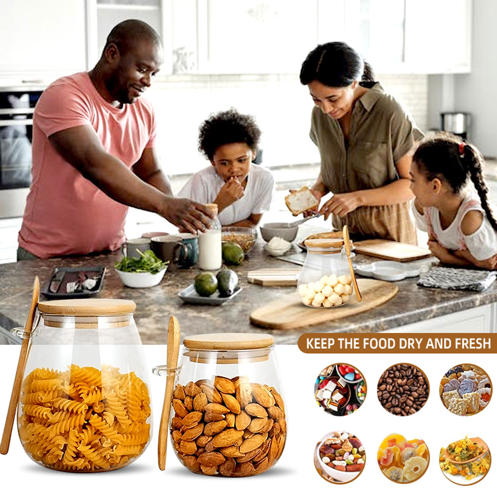 Frasco de vidro selado de 34 o - Food Storage Set Glass avaliação e preço