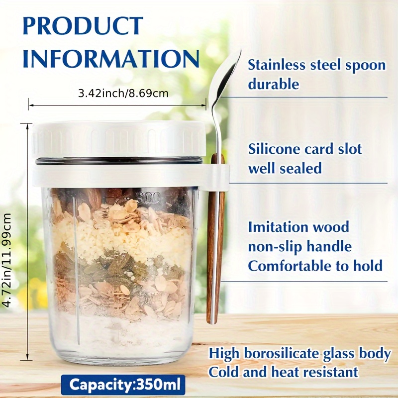Copo de aveia de vidro de 1 un - Food Storage Set Glass avaliação e preço