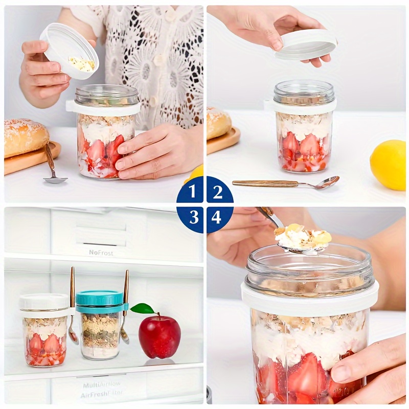 Copo de aveia de vidro de 1 un - Food Storage Set Glass avaliação e preço