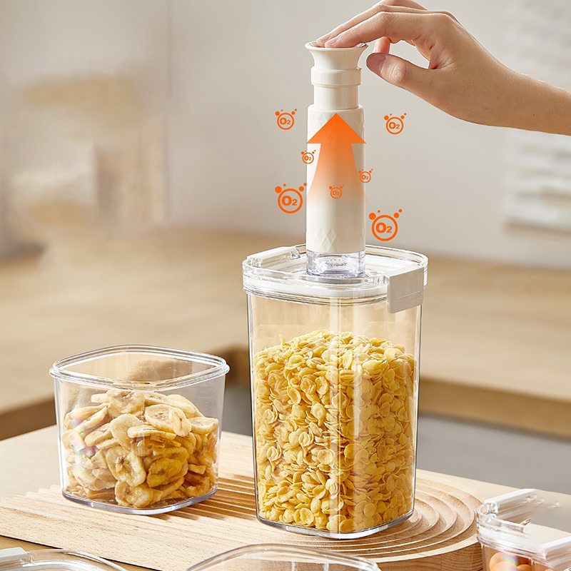 Tanque selado a vácuo para grã - Food Storage Kitchen Container Set avaliação e preço