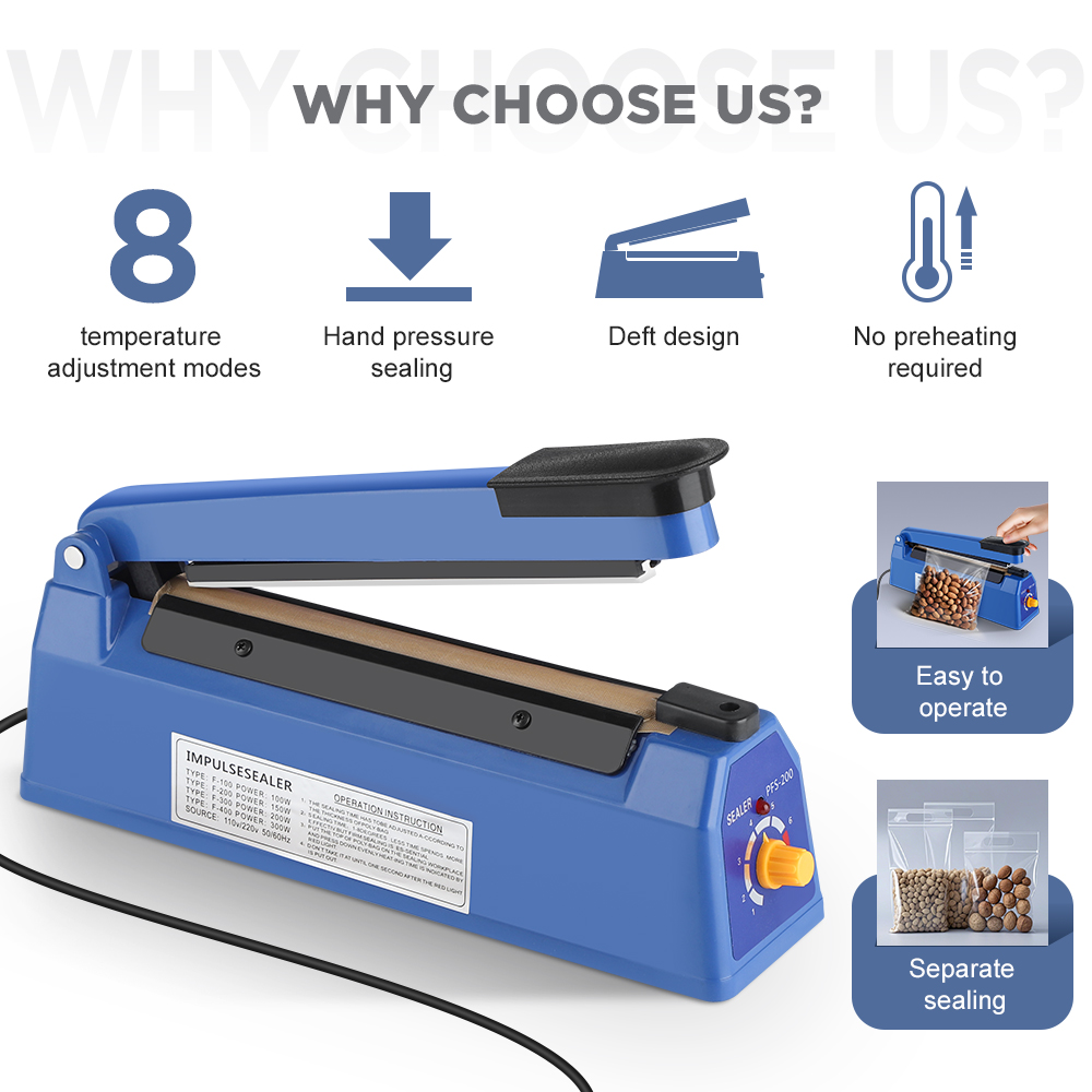 Máquina seladora de impulso co - Food Storage Vacuum Seal Bags avaliação e preço