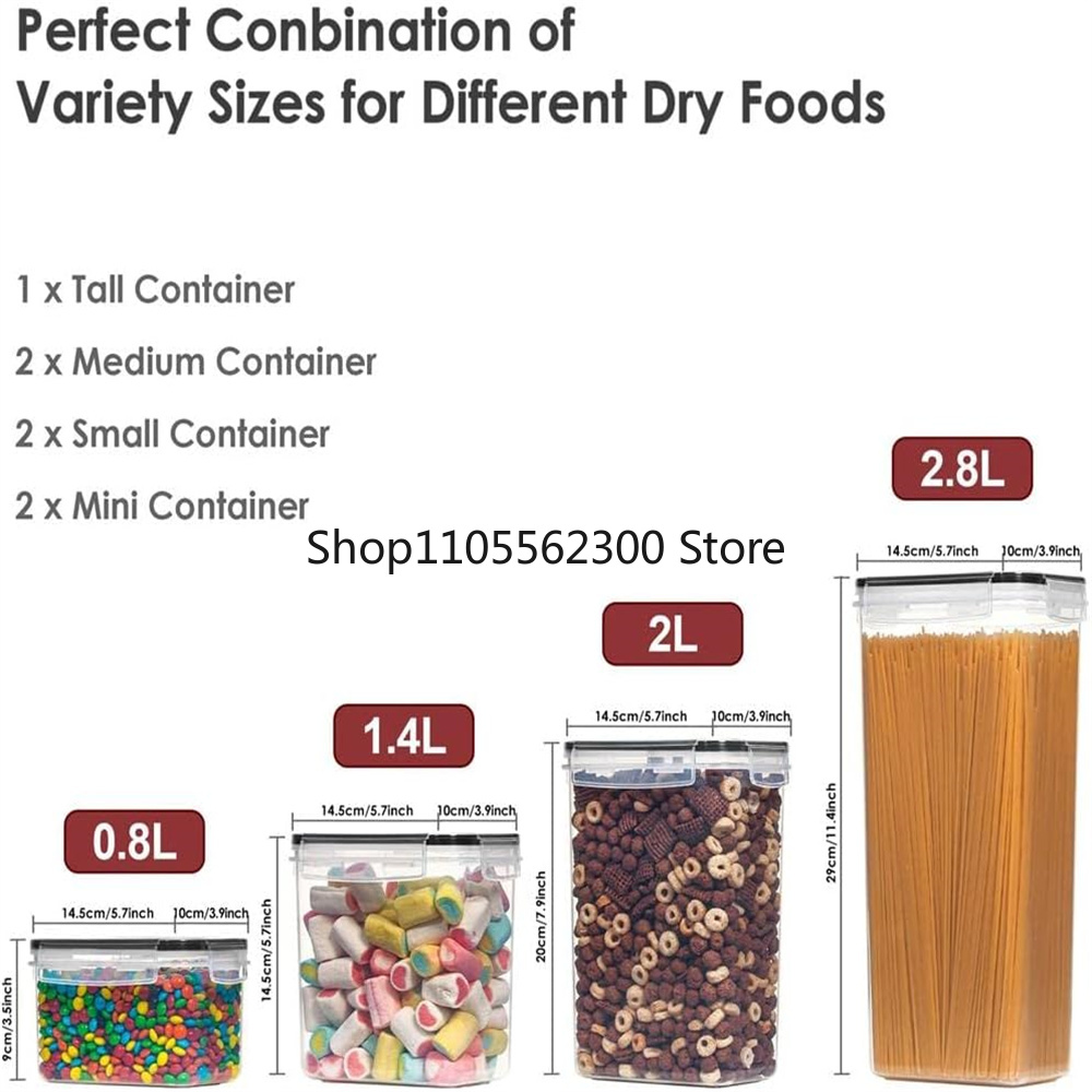 Conjunto de 7 Recipientes para - Food Storage Kitchen Container Set avaliação e preço