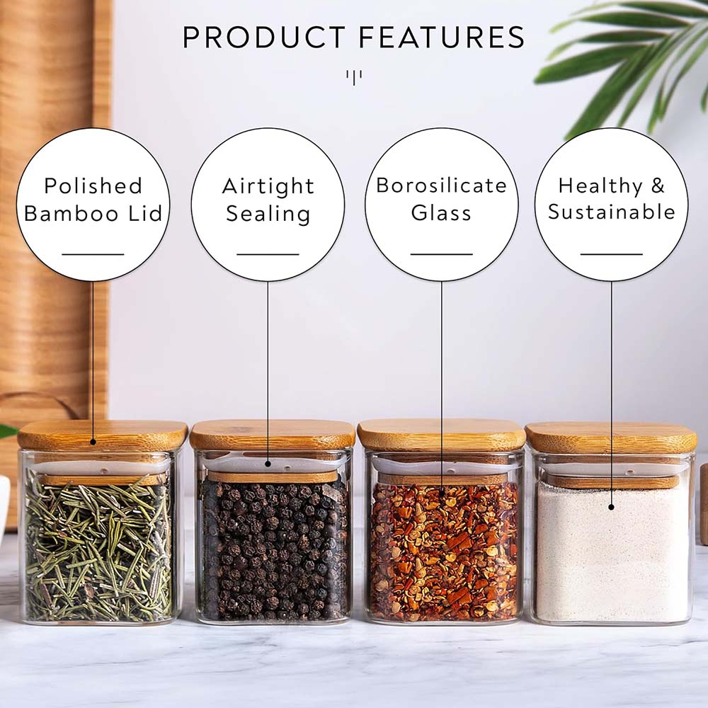 Frascos De Vidro Definidos Com - Food Storage Set Glass avaliação e preço