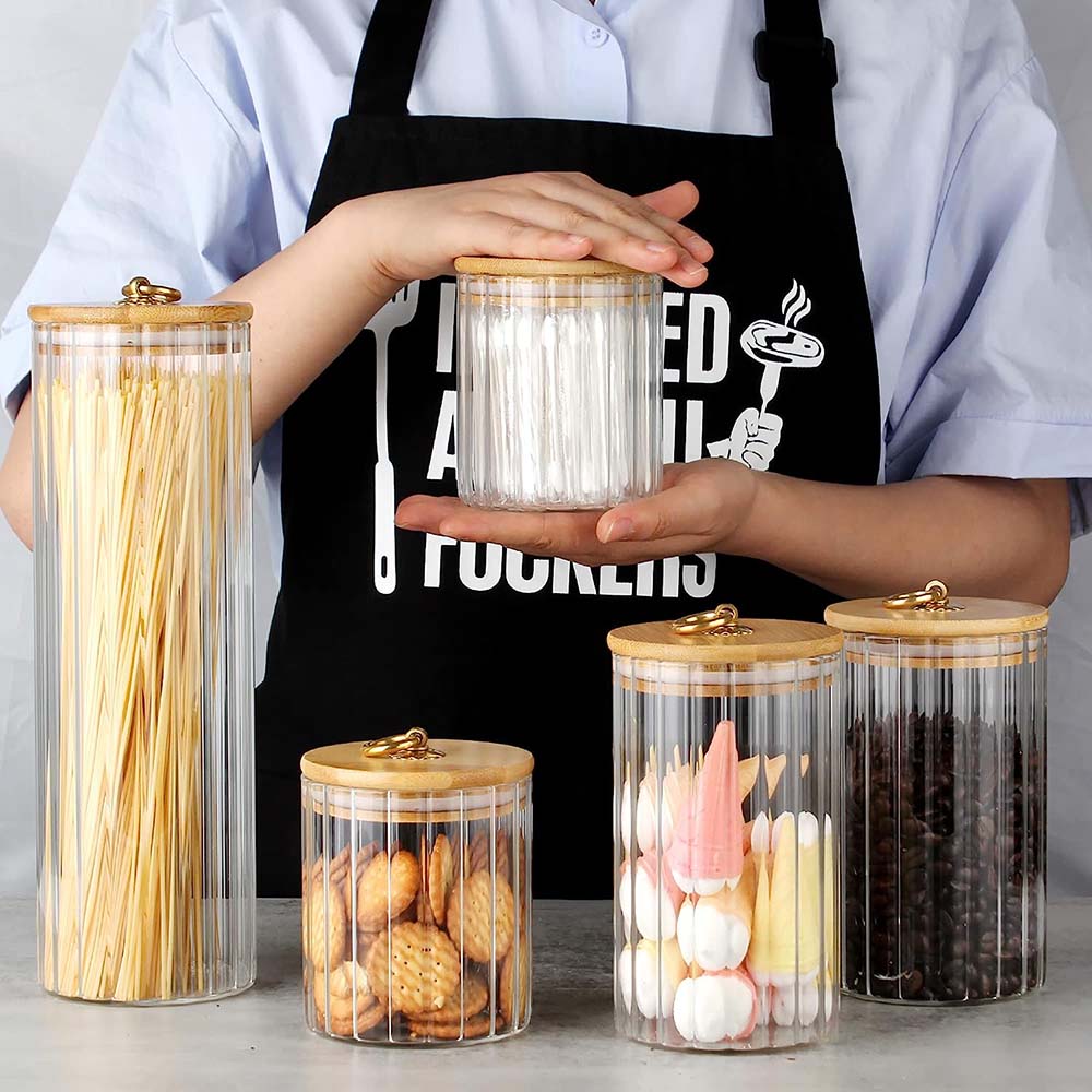 Conjunto de 3 Potes de Vidro p - Food Storage Set Glass avaliação e preço