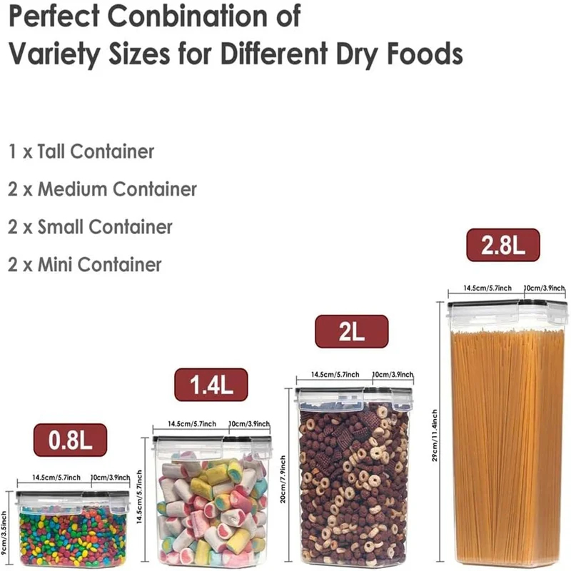 Conjunto de 7 Recipientes para - Food Storage Kitchen Container Set avaliação e preço