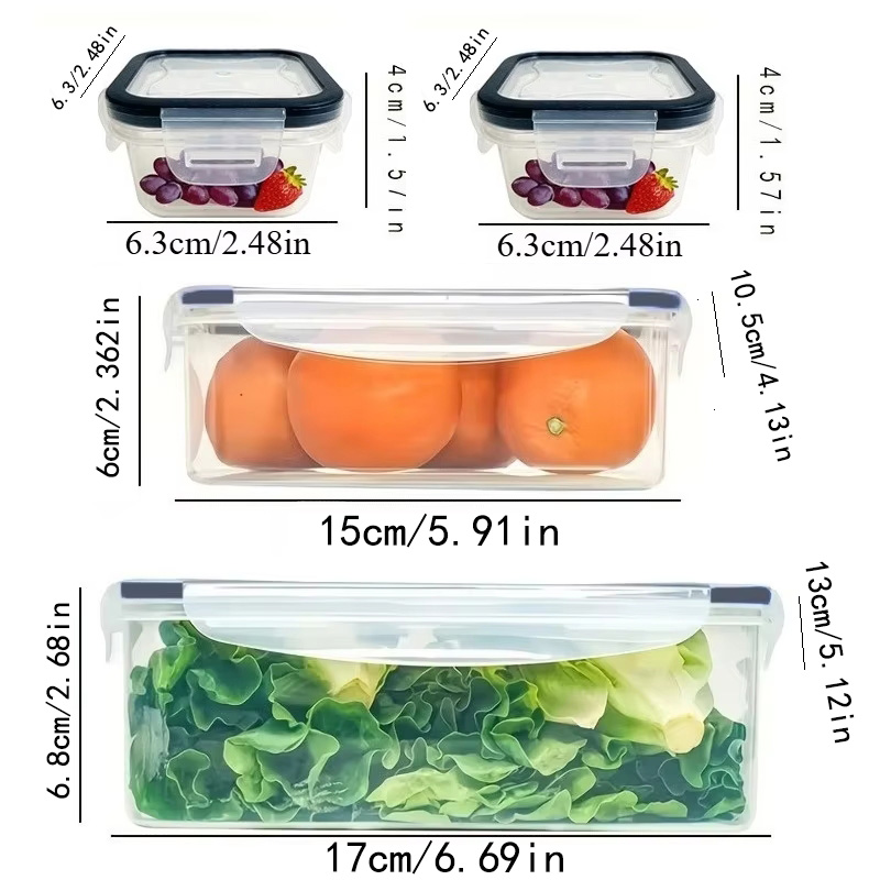 Conjunto de 8 Peças Inclui 4 R - Food Storage Kitchen Container Set avaliação e preço
