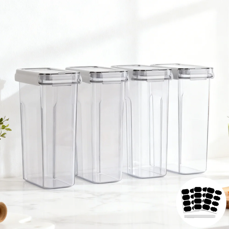 Conjunto de 4/8 recipientes pa - Food Storage Kitchen Container Set avaliação e preço