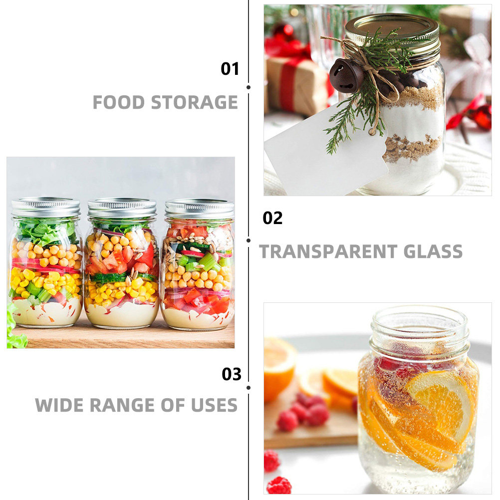 Conjunto de 6 Frascos de Vidro - Food Storage Jar Glass avaliação e preço