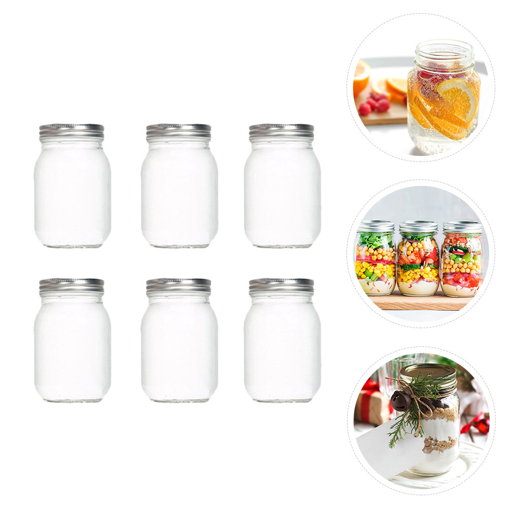Conjunto de 6 Frascos de Vidro - Food Storage Jar Glass avaliação e preço