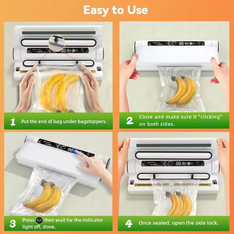 Máquina Seladora a Vácuo para  - Food Storage Vacuum Seal Bags avaliação e preço