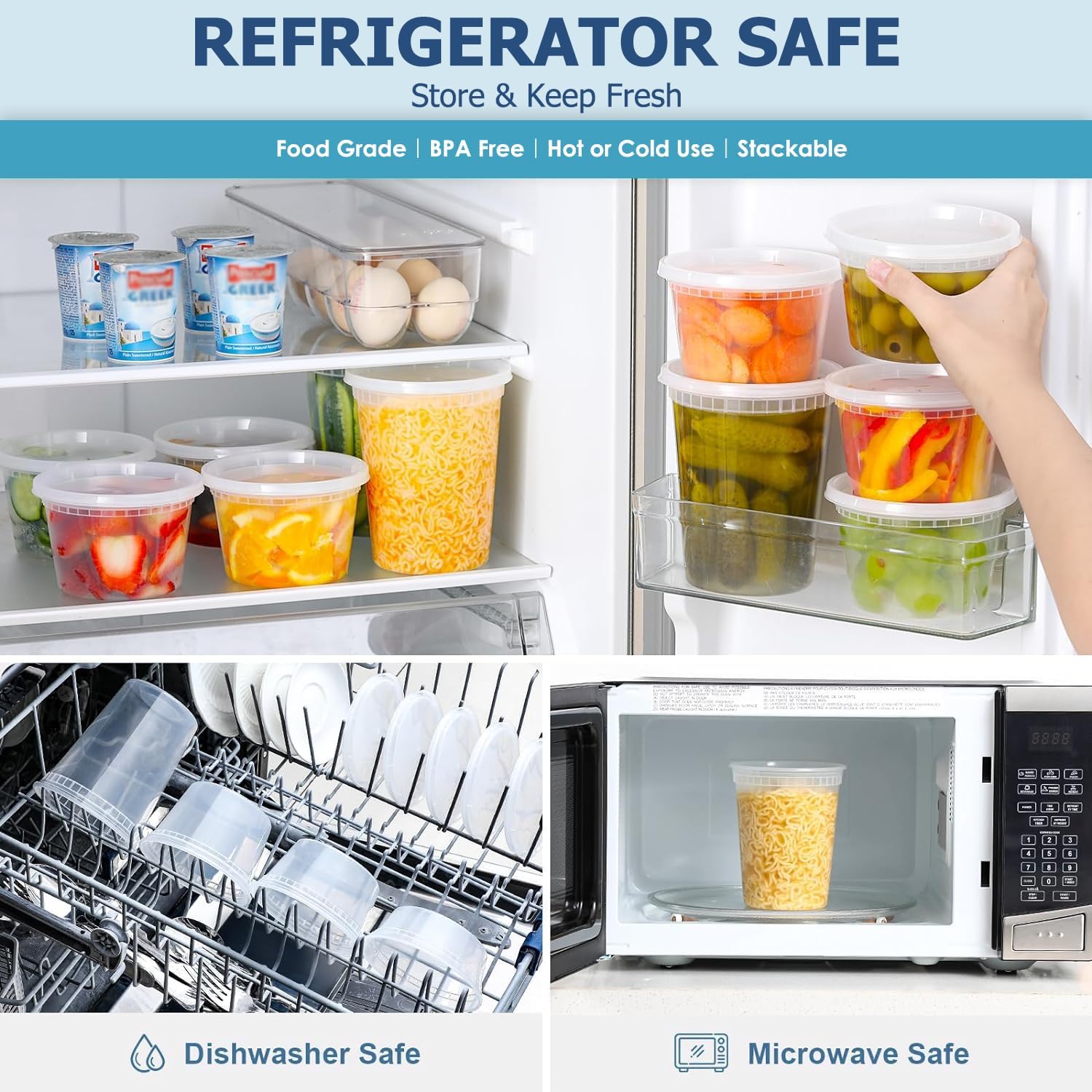 24 recipientes de armazenament - Food Storage Freezer Containers avaliação e preço