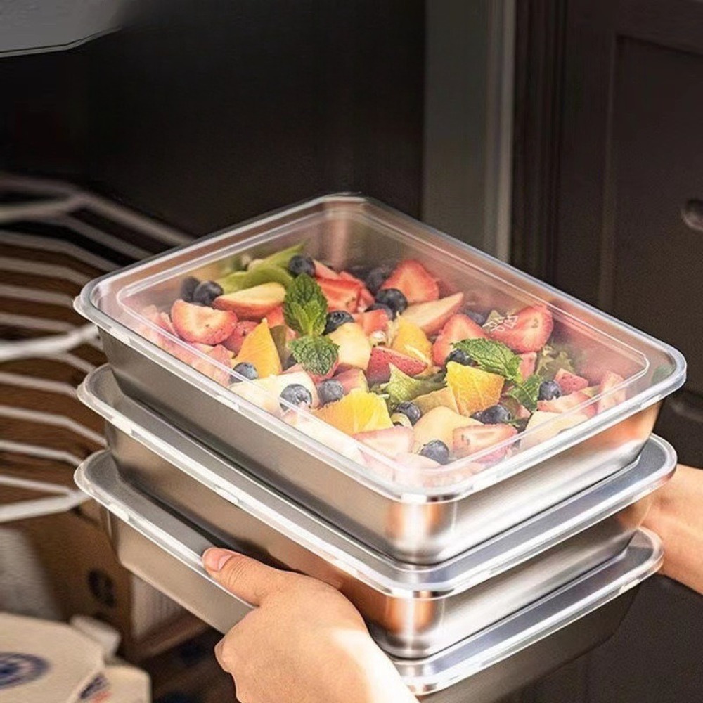 Bandeja de Servir em Aço Inoxi - Food Storage Order avaliação e preço