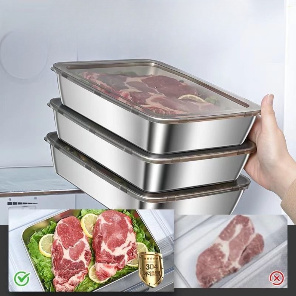 Bandeja de Servir em Aço Inoxi - Food Storage Order avaliação e preço