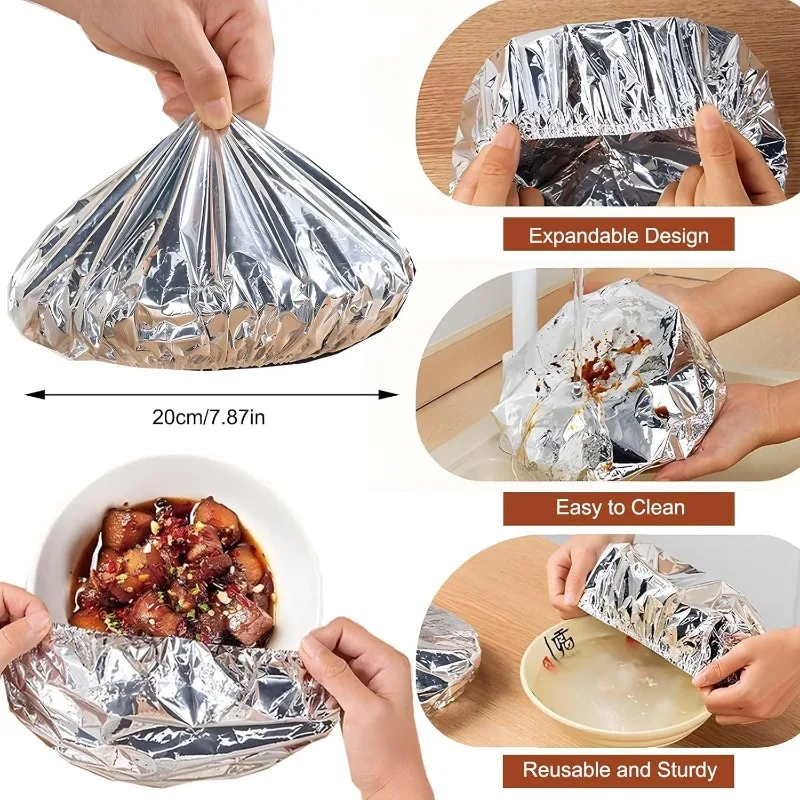 10/20PCS Tampa de Alumínio Res - Food Storage To Keep Warm avaliação e preço