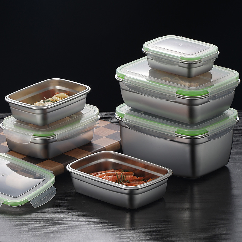 Conjunto de lancheira de aço i - Food Storage Kitchen Container Set avaliação e preço