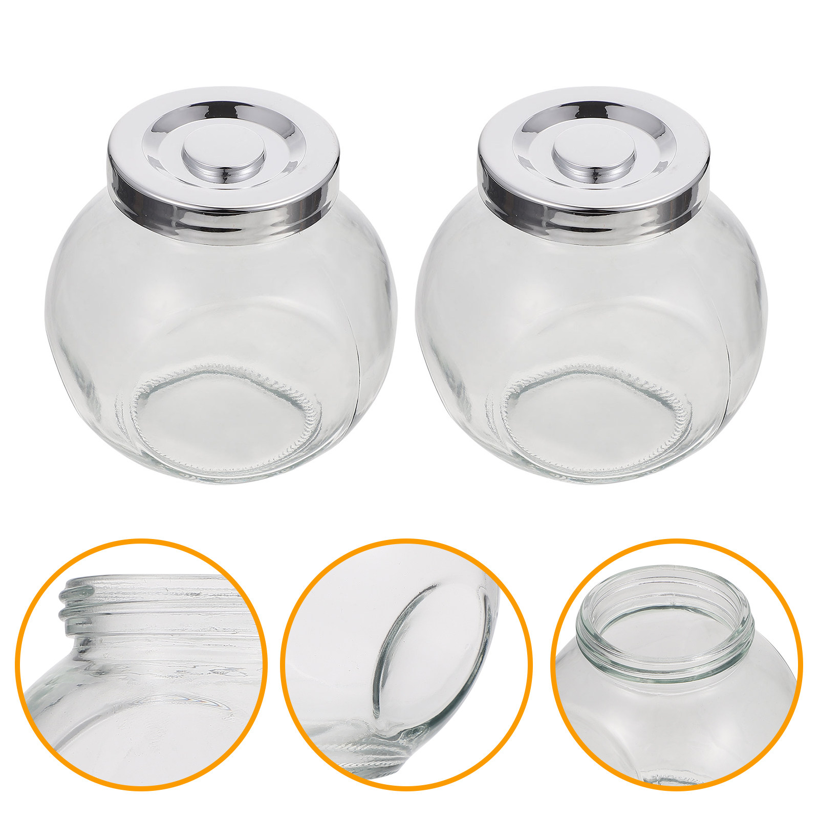 2 Frascos de Armazenamento de  - Food Storage Jar Glass avaliação e preço