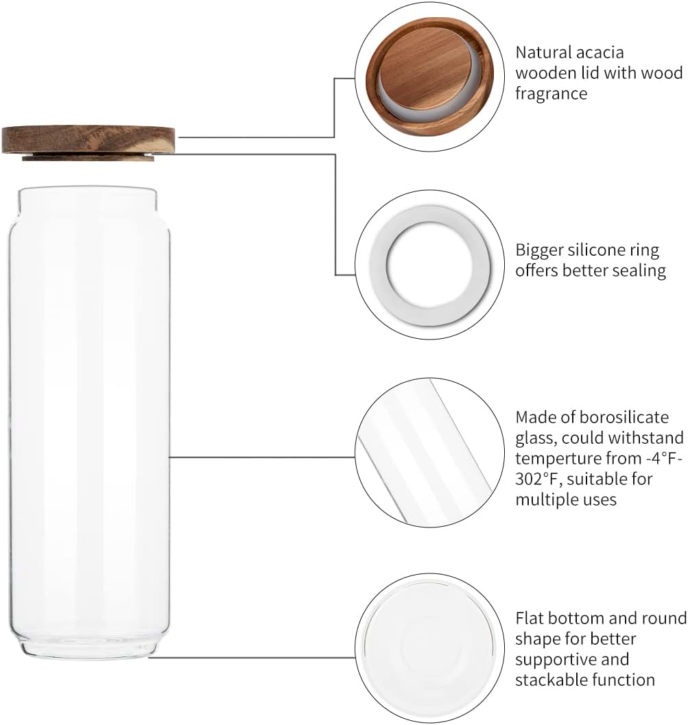 Conjunto de 4 Frascos de Vidro - Food Storage Set Glass avaliação e preço