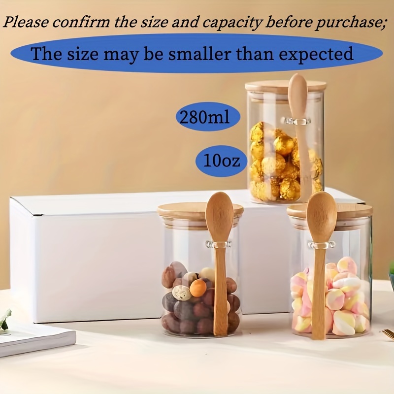 Frasco de doces de 280ml, fras - Food Storage Set Glass avaliação e preço