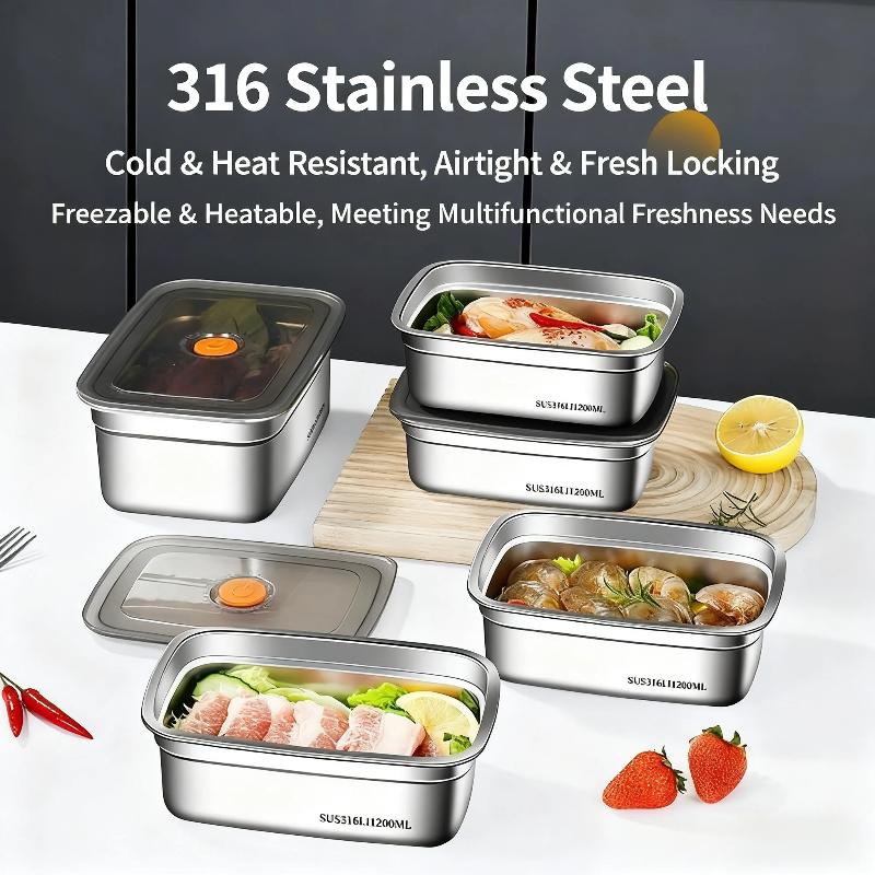 Caixa de Almoço Selada em Aço  - Food Storage Freezer Containers avaliação e preço