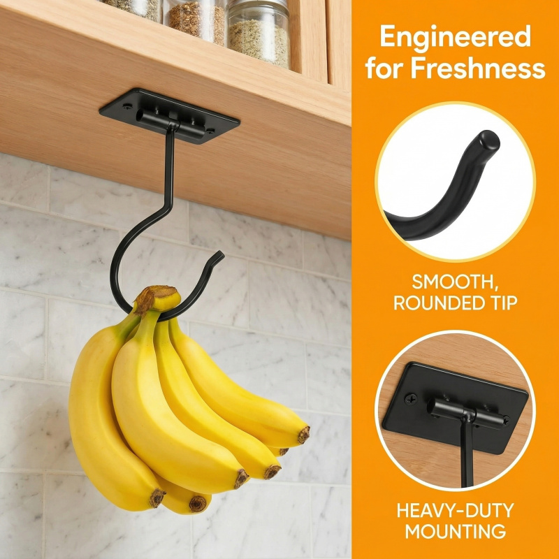 Gancho Adesivo de Metal Preto  - Food Storage Organizer avaliação e preço