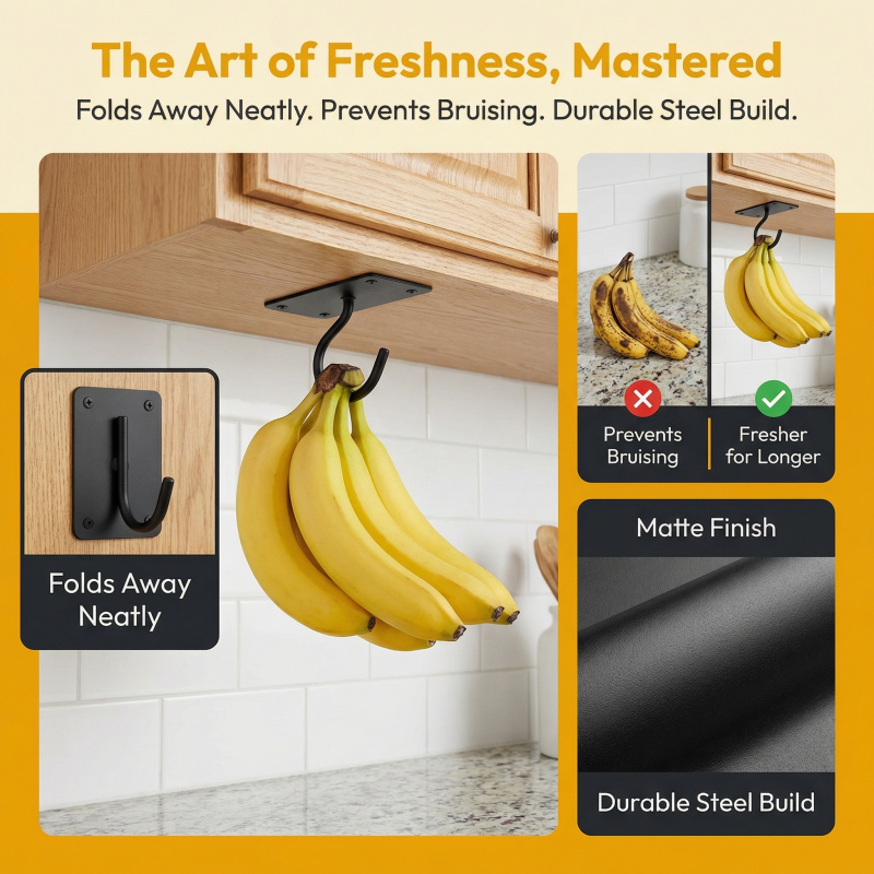 Gancho Adesivo de Metal Preto  - Food Storage Organizer avaliação e preço