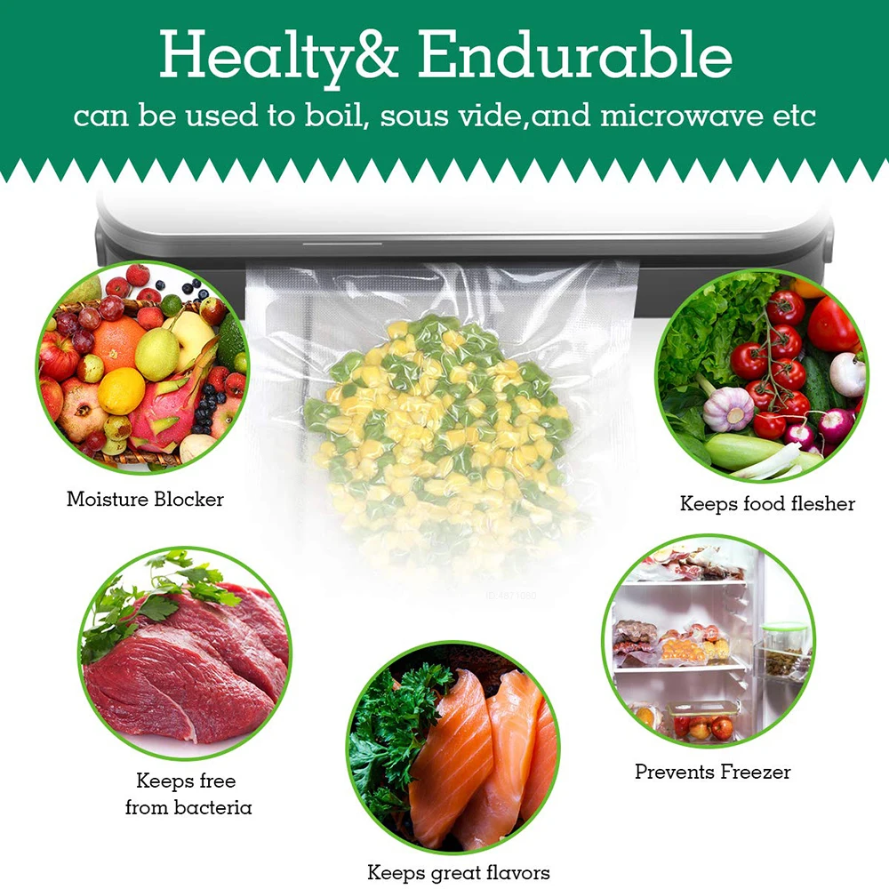 Sacos de rolo sous vide para m - Food Storage Vacuum Seal Bags avaliação e preço